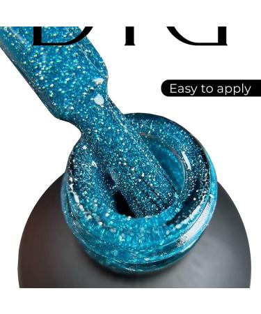 Didier Lab - Premium UV Gel Nail Polish - Brillant No. 18 - Gel Nail Varnish - Nail Art - Long-Lasting High Gloss Wear - Blue Gel Nail Polish - Gel Nails - Glitter Gel Nail Polish - Rich Pigment - Buy Online on GoSupps.com