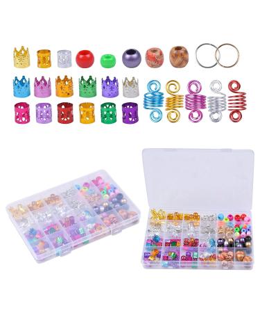 Avodova 278-Piece Hair Dreadlocks Accessories Set | Pearl Cuffs Aluminum Hair Pearls & Rings | Braids Jewelry & Wooden Beads for Kids & Girls - Buy Online on GoSupps.com