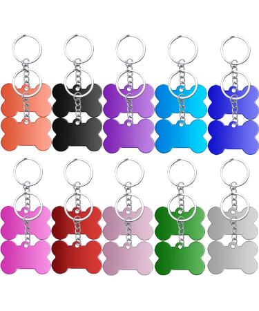 Dog brand bone dog stamps made of aluminum 20stk Designage brand 2.5 x 3.8cm address trailer dog waterproof with 20 dog brand chain for DIY dogs and cats pet detection brand 20 dog brand + 20 trailer chains
