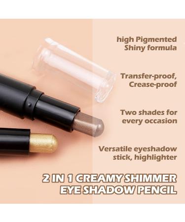 Boobeen Metallic Cream Eyeshadow Stick - Glitter Eye Brightener & Highlighter | Long Wear 01 - Buy Online on GoSupps.com