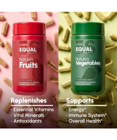 Equal Supplements Fruits and Vegetables Capsules | 2 Month Supply | GMP Certified-Manufactured in US | Fruit and Veggies Supplement for Balance | of Nature Fruit and Vegetable Capsule for Adults - Buy Online on GoSupps.com