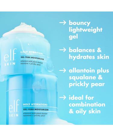 e.l.f. SKIN Holy Hydration! Gel-Yeah Moisturiser Lightweight Moisturiser For Plump Hydrated Skin Infused With Squalane Vegan & Cruelty-free - Buy Online on GoSupps.com