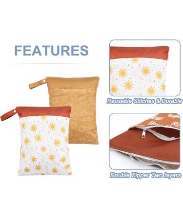 Maeau 2 Pieces Wetbags for Fabric Diapers | Reusable Waterproof Organizer Bags | Kindergarten & Gym - 30x40cm - 12 Patterns - Buy Online on GoSupps.com