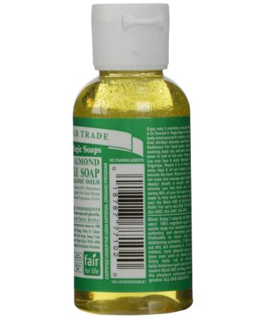 Dr Bronner Organic Almond Castile Liquid Soap 59 ml - Natural Gentle Cleanser | Premium Quality by Dr. Bronner - Buy Online on GoSupps.com