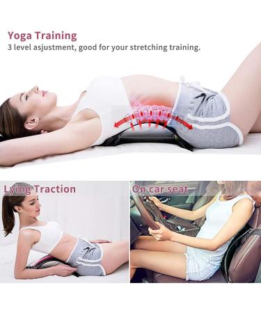 YHBX Back Massage Stretcher - 3 Levels Adjustable Back Pain Relief Massager with Magnetic Beads for Lumbar Support & Comfort - Buy Online on GoSupps.com