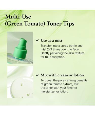FULLY Green Tomato Toner Pore Tightening with 95% Green Tomato Extract and VIT C Skin Soothing and Hydrating Fragrance Free Vegan & Dermatologically Tested 8.45 fl.oz - Buy Online on GoSupps.com