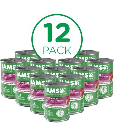 IAMS Proactive Health Wet Dog Food Adult Beef Rice Carrots & Green Beans Chunks in Gravy 369g Can (12 Pack) Chunks in gravy Beef Rice Carrots & Green Beans 369 g (Pack of 12) - Buy Online on GoSupps.com