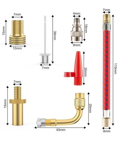 QEEFOP Bicycle Valve Adapter Set - Sclaverand Valves for Compressor & Air Pumps - Universal Bicycle Valve Solution - Buy Online on GoSupps.com