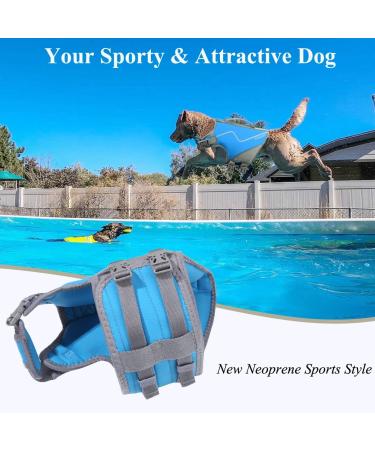 Vivaglory Sporty Dog Vest - Durable Neoprene Pet Security Vest with Velcro XS (43-51cm Chest) - Comfortable & Stylish Rescue Gear in Blue - Buy Online on GoSupps.com