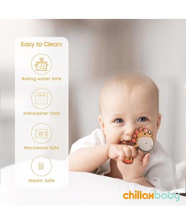 CHILLAX Teether Toys - Soothing Baby Teething Relief | Easy-to-Grip Non-BPA Silicone Teethers for Babies | Dishwasher-Safe | Ideal Shower Gift for Infants 3+ Months - Buy Online on GoSupps.com