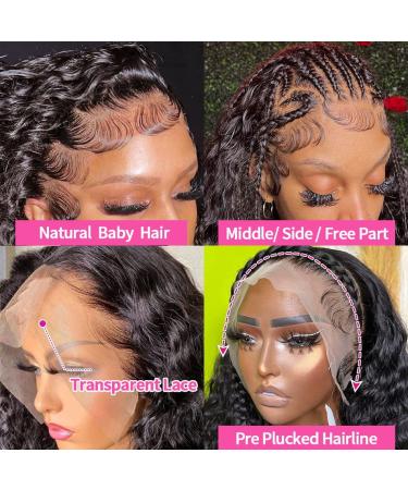 Amanda 13x6 Deep Wave Lace Front Wig 26 Inch - Natural Hairline, Pre Plucked, 180% Density - HD Deep Wave Human Hair Wig for Women - Buy Online on GoSupps.com