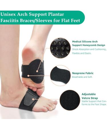 Foot Arch Support - Adjustable Strap Custom Fit for All Shoe Types | Unisex Foot Comfort - Buy Online on GoSupps.com
