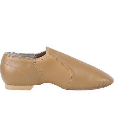 Dynadans Unisex PU Leather Slip-on Jazz Dance Shoes with Arch Insert - Brown - Buy Online on GoSupps.com