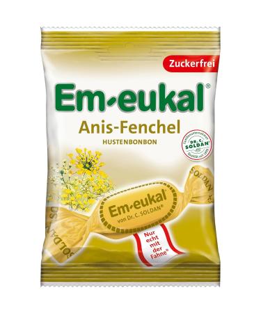Buy EM-EUCAL Sugar-Free Anis-Fiebel Coughing Candy 75g | Herbal Taste with Essential Oils | Anise & Fennel Extract | Menthol Flavor | 20 Pack - Buy Online on GoSupps.com