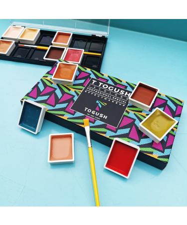 Shop Alcohol Activated Makeup Palette for FX Makeup - 12 Base Colors & Sponge Cleaning Accessories - Buy Online on GoSupps.com