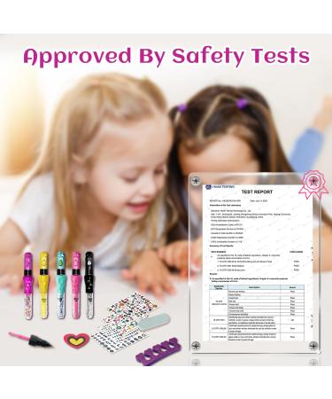 Kids Nail Polish Set - Non-Toxic Nail Art Kit for Girls Aged 7-12 | Perfect Birthday Gift & Spa Makeup Manicure Toys - Buy Online on GoSupps.com