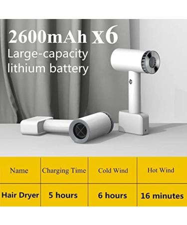Rechargeable Cordless Hair Dryer Foldable Travel Hair Dryer Mini USB Hot/Cold Air Hair Dryer for Women Kids Camping Beaches White Constructive23 - Buy Online on GoSupps.com