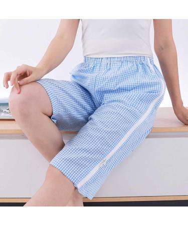 Daily Wear Post-Surgery Tearaway Shorts for Men - Comfortable Side Zipper Pants for Disability & Bedridden Care Large Blue - Buy Online on GoSupps.com