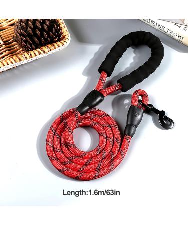 SK Depot 5ft Extra Strong Dog Leash Heavy Duty Reflective Rope Durable Metal Clasp Paracord for Large Dogs (Black 1 Dog Leash) 1 Dog Leash Black - Buy Online on GoSupps.com