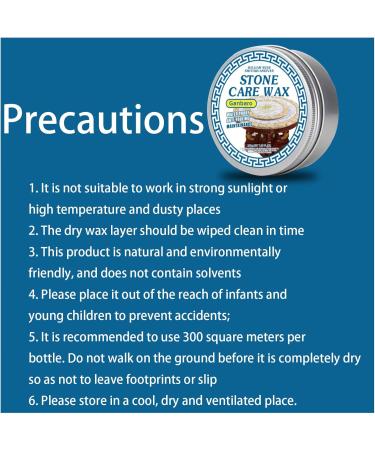 Stone Polishing Care Wax - Granite & Marble Cleaner & Polish for Furniture Tiles & Countertops - 7 OZ - Buy Online on GoSupps.com