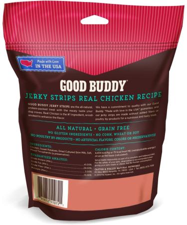 Castor & Pollux Good Buddy Jerky Strips - Grain Free Real Chicken Dog Treats 4.5 oz - Buy Online on GoSupps.com