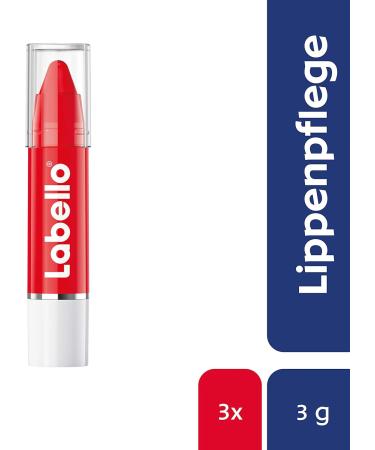  Labello Labello Lips2Kß Colour Poppy Red Lip Balm with True Care Labello Lipstick 3 x 3 g Pack of 3 - Buy Online on GoSupps.com