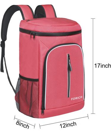 Forich Waterproof Soft Cooler Backpack - Insulated Leak Proof Portable Bag for Work, Travel, Beach, Camping - Watermelon Red - Buy Online on GoSupps.com