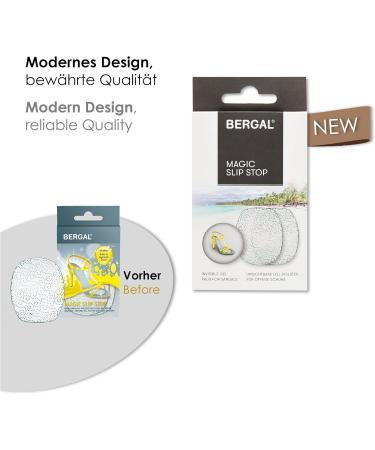Bergal Magic Slip Stop Gel Pads - Transparent Self-Adhesive Forefoot Cushions for Women's High Shoes - One Size Comfort & Slip Prevention - Buy Online on GoSupps.com