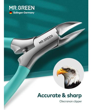MR.GREEN Stainless Steel Nail Clippers for Thick & Ingrown Toenails - Heavy Duty Professional Paronychia Tools with Ingrown Nail File - Rubber Handle for Men, Women, Elderly - 1 Count - Buy Online on GoSupps.com