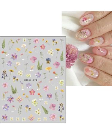 JMEOWIO 9 Sheets Spring Flower Nail Art Stickers Decals Self-Adhesive Floral Summer Nail Supplies Nail Art Design Decoration Accessories - Buy Online on GoSupps.com