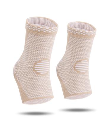 1 pair of ankle support sports ankle bandage football ankle support ankle bandage ankle socks foot joint bandage support socks ankle xl skin color l