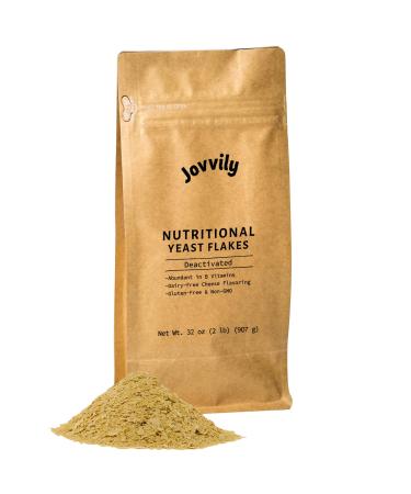 Jovvily Nutritional Yeast Flakes - 2lb - Popcorn - Soups - Pastas 1 Count (Pack of 1)
