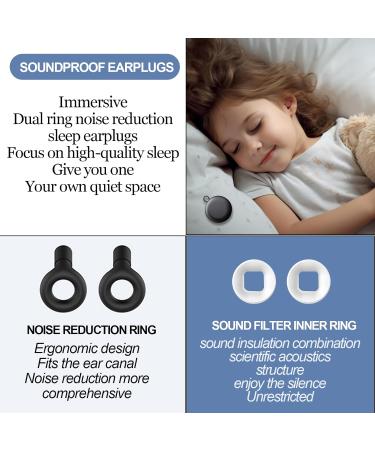 ENIXWH Reusable Soft Silicone Earplugs for Sleeping | Noise Cancelling 32 dB Hearing Protection | Washable 6 Sizes (XS/S/M/L) | Ideal for Work & Study | Black - Buy Online on GoSupps.com