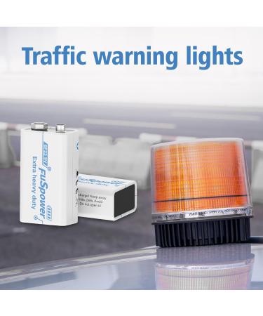 9V 6F22 Square Battery Zinc-Carbon Batteries for Smoke Detectors Garage Door Openers Traffic Warning Lights Thermometer 100pcs - Buy Online on GoSupps.com