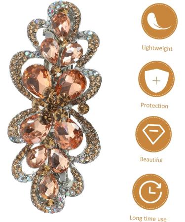 FRCOLOR Rhinestone Hair Clip Metal Hair Clips for Women Hair Clips for Thick Hair Barrettes for Women Barrettes for Thick Hair Spring Hair Clips Rhinestones Accessories The Flowers Bride - Buy Online on GoSupps.com