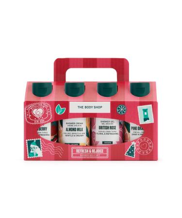 The Body Shop Refresh & Rejoice Shower Gels Gift Set   Contains 8 Shower Creams & Gels   Vegan   8 * 60 ml