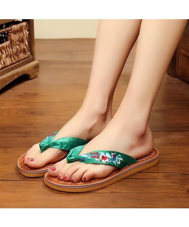 Buy XTZYGLFD Summer Lady Fashion Sandals - Lace-Up Open Toe Slingback Low Heels for Women in Green - Size 5.5 UK | International Shipping Available - Buy Online on GoSupps.com