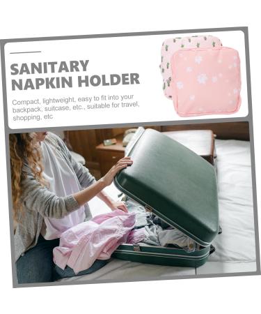 Amosfun 2-in-1 Storage Bag for Women's Essentials | Stylish Wall Organizer for Wallets Tampons and More | Perfect Privacy Bag for Menstrual Products & Mini Diapers - Rose 16x15x2cm - Buy Online on GoSupps.com