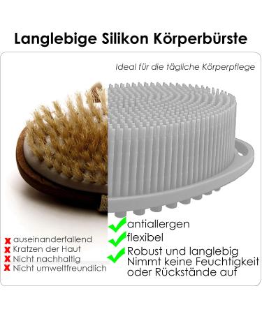 Silicone Luffa Peeling & Body Scrubber Set - Soft Bathing Sponge for All Skin Types - Perfect for Children Women & Men (Black & Gray) - Buy Online on GoSupps.com