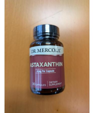 Dr. Mercola Organic Astaxanthin - 4 mg Astaxanthin - Powerful Antioxidant Support - Organic Microalgae Extract - Non-GMO Gluten-Free & Soy-Free - 30 Capsules (30 Servings) - Buy Online on GoSupps.com