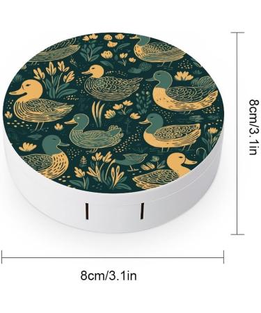 Buy Duck Pattern Green Contact Lens Case - Travel-Friendly & Durable Contact Lens Care Box - Buy Online on GoSupps.com