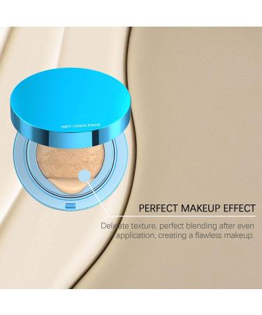 Makeup Cushion Foundation | Concealer Cushion with Matte Finish and High Coverage - Long-Lasting Concealer Cream for Parties Beach Outdoors School and Business Travel - Buy Online on GoSupps.com
