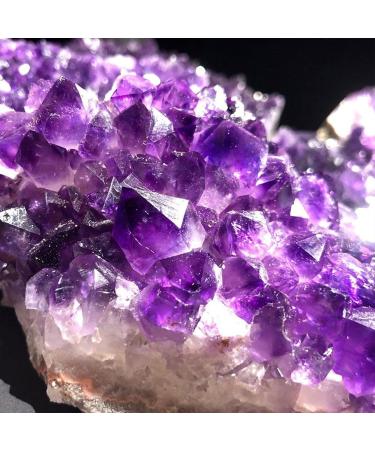 Amethyst Crystal Cluster Natural Raw Rock Crystals Quartz Cluster Geode Druzy Specimen Gemstone Sculpture Home Decoration 200g (Size : 80g) - Buy Online on GoSupps.com