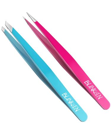 Tweezers for Eyebrows,Blinkeen 2 Pack Tweezer Set,Precision Tweezers for Ingrown Hair/blackhead/craf/splinter,Professional Eyebrow Tweezers. - Buy Online on GoSupps.com