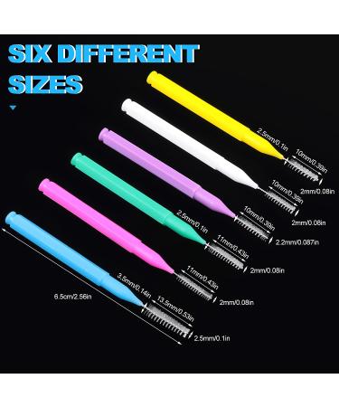 120 Pcs Interdental Brushes & Flossing Heads | Toothpick Cleaners for Oral Hygiene | 6 Colors & Sizes | Men & Women - Buy Online on GoSupps.com