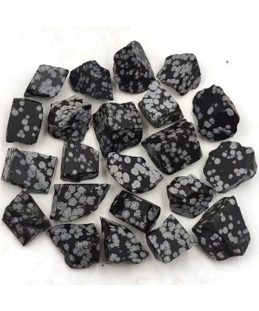 Natural Crystal Rough 1pc Natural Pink Opal Raw Stone Rough Quartz Crystal Rock Specimen Aquarium Home Decoration (Color : Snowflake Obsidian Size : 1pc 20-40mm) 1pc 20-40mm Snowflake Obsidian