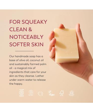 Handmade Lemongrass & Cedarwood Soap Bar | Organic Cruelty-Free Vegan Soap | 3.5 oz Natural Bath Bar - The Handmade Soap Company - Buy Online on GoSupps.com
