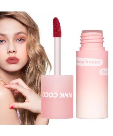Linsition Long-Lasting Lip Matte Plumping Lip Makeup with a Velvety Moisturizing Finish - Long-lasting pigmented lip gloss plumping lip makeup soft and matte lip cream Linsition