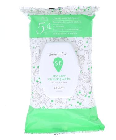 Summer's Eve Cleansing Cloths Aloe Love 32 ea - 2 Pack - Buy Online on GoSupps.com
