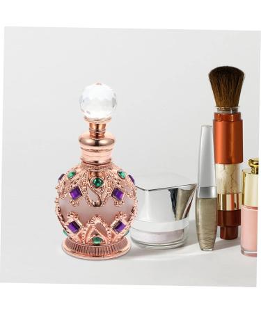 Ipetboom Essential Oil Bottle Nail Growth Oil Glass Carafe Diamonds Embedded Bottle Spice Dispenser Essential Oils for Diffusers Aromatherapy Alloy Travel Perfume Spray Bottle 15 ml Golden - Buy Online on GoSupps.com